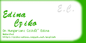 edina cziko business card